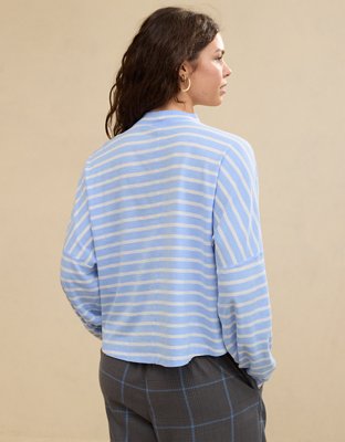 Aerie Cozy Long Sleeve Mockneck T-Shirt