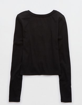 Aerie Long Sleeve Tie Front Cardigan