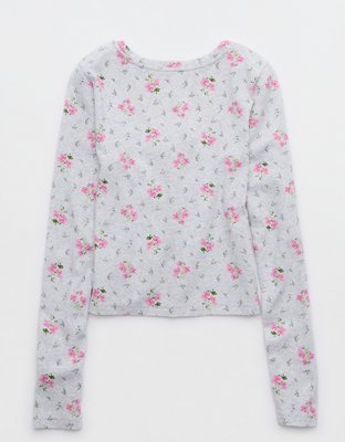 Aerie Long Sleeve Tie Front Cardigan