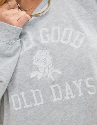 T-shirt petit ami surdimensionné à manches longues douillet Aerie