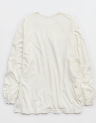 Aerie Cozy Long Sleeve Oversized Boyfriend T-Shirt