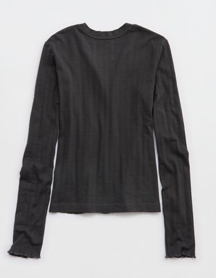 Aerie Pointelle Cardi T-Shirt