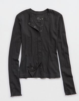 Aerie Pointelle Cardi T-Shirt
