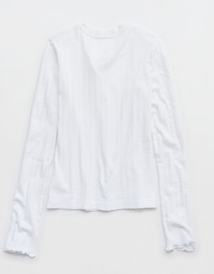 Aerie Pointelle Cardi T-Shirt