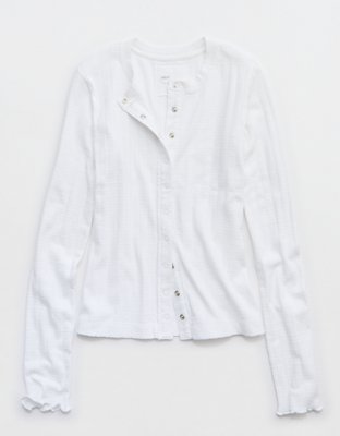 Aerie Pointelle Cardi T-Shirt
