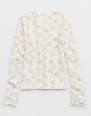 Aerie Pointelle Cardi T-Shirt