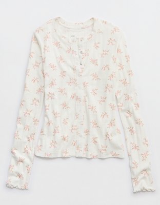 Aerie Pointelle Cardi T-Shirt