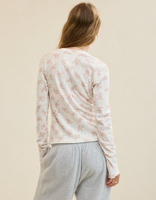 Aerie Pointelle Cardi T-Shirt