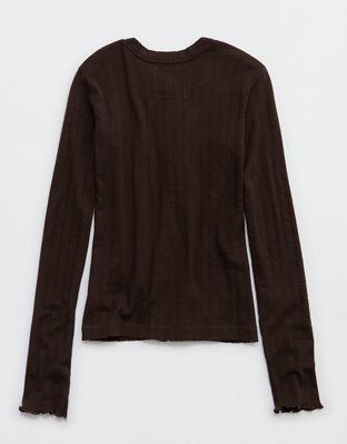 Aerie Pointelle Cardi T-Shirt