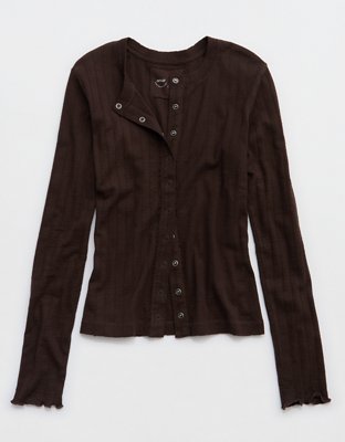 Aerie Pointelle Cardi T-Shirt