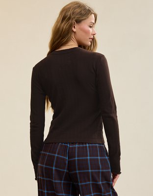 Aerie Pointelle Cardi T-Shirt