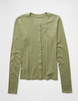 Aerie Pointelle Cardi T-Shirt