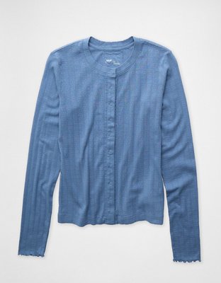 Aerie Pointelle Cardi T-Shirt