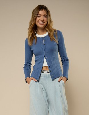 Aerie Pointelle Cardi T-Shirt