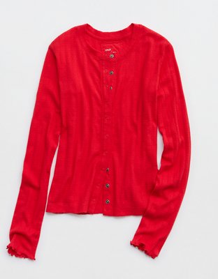 Aerie Pointelle Cardi T-Shirt