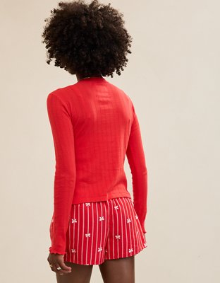 Aerie Pointelle Cardi T-Shirt