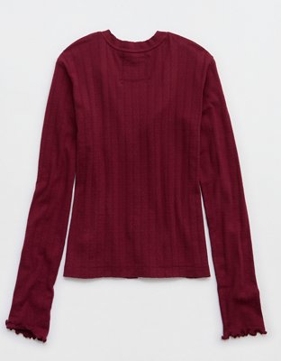 Aerie Pointelle Cardi T-Shirt