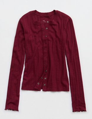 Aerie Pointelle Cardi T-Shirt