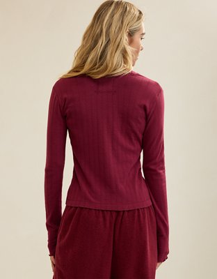 Aerie Pointelle Cardi T-Shirt