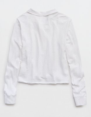 Aerie Shadow Stripe Henley T-Shirt