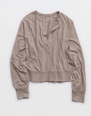 Aerie Happy Snit Henley T-Shirt