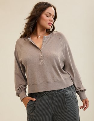 Aerie Happy Snit Henley T-Shirt