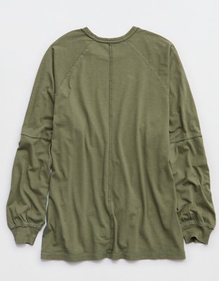 Aerie Cozy Long Sleeve Oversized Boyfriend T-Shirt