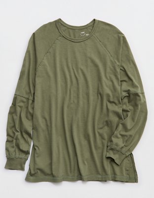 Aerie Cozy Long Sleeve Oversized Boyfriend T-Shirt