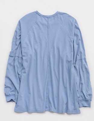 Aerie Cozy Long Sleeve Oversized Boyfriend T-Shirt