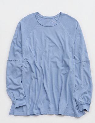 Aerie Cozy Long Sleeve Oversized Boyfriend T-Shirt
