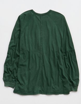 Aerie Cozy Long Sleeve Oversized Boyfriend T-Shirt
