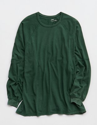 Aerie Cozy Long Sleeve Oversized Boyfriend T-Shirt