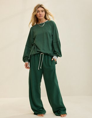 Aerie Cozy Long Sleeve Oversized Boyfriend T-Shirt