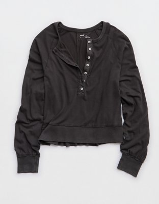 Aerie Happy Snit Henley T-Shirt