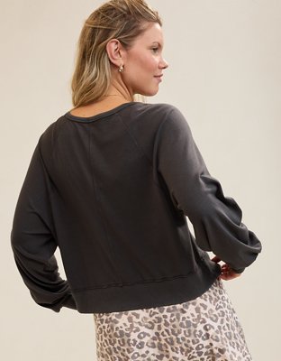 Aerie Happy Snit Henley T-Shirt