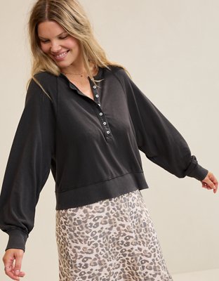 Aerie Happy Snit Henley T-Shirt