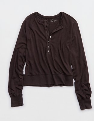 Aerie Happy Snit Henley T-Shirt