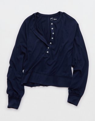Aerie Happy Snit Henley T-Shirt