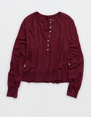 Aerie Happy Snit Henley T-Shirt