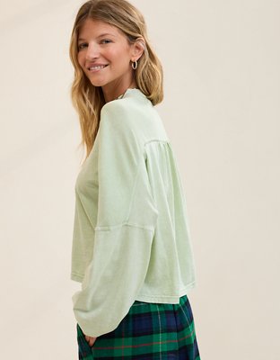 Aerie Cozy Mock-Neck T-Shirt