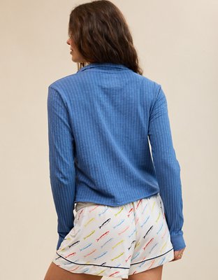 Aerie Shadow Stripe Henley T-Shirt