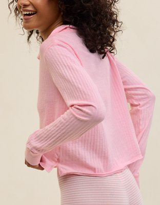 Aerie Shadow Stripe Henley T-Shirt