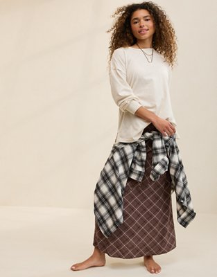 Aerie Cozy Oversized Long Sleeve Boyfriend T-Shirt