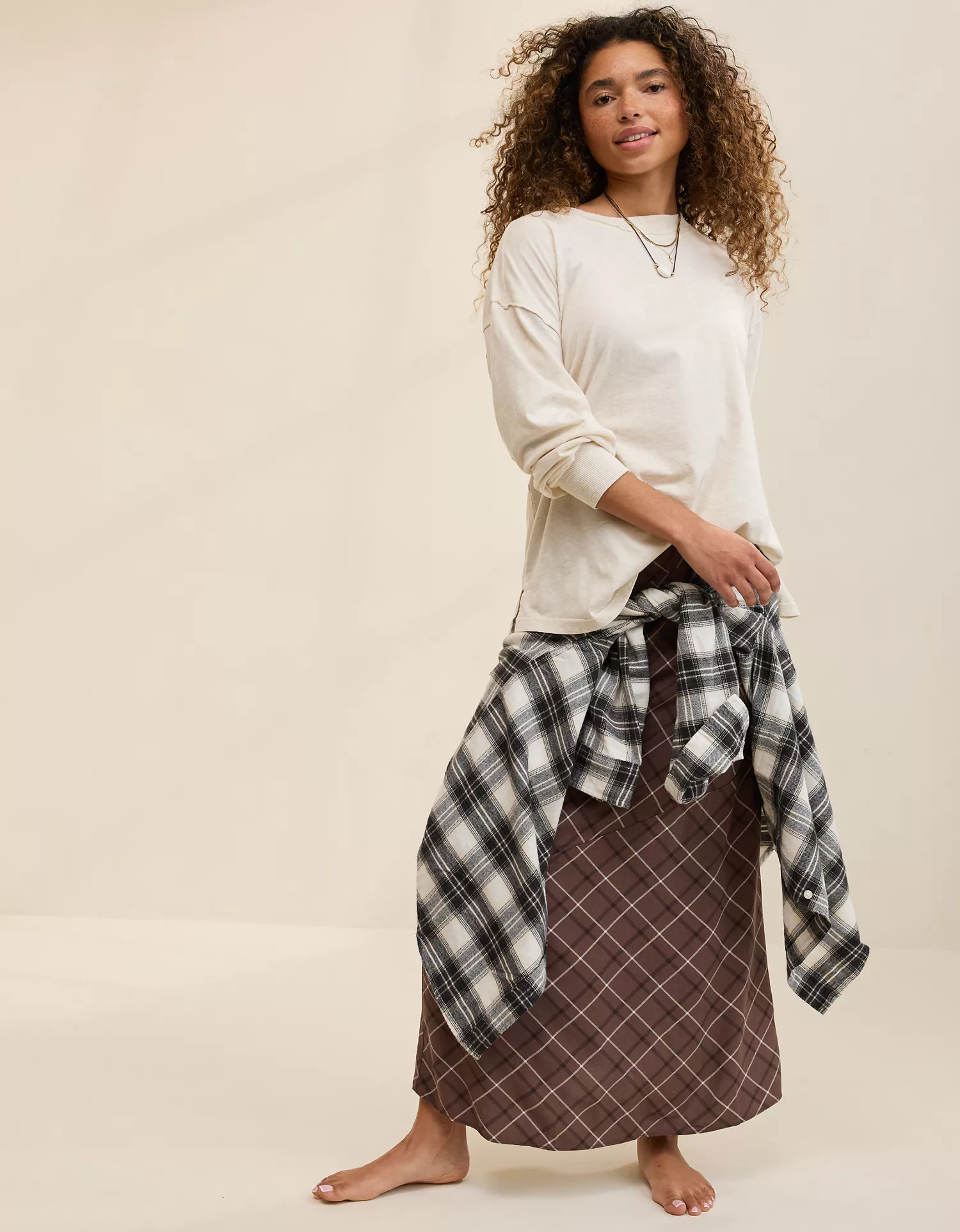 Aerie Cozy Oversized Long Sleeve Boyfriend T-Shirt - thumbnail 4