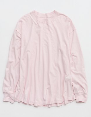 Aerie Cozy Oversized Long Sleeve Boyfriend T-Shirt