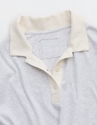 Aerie Cozy Polo Boyfriend T-Shirt