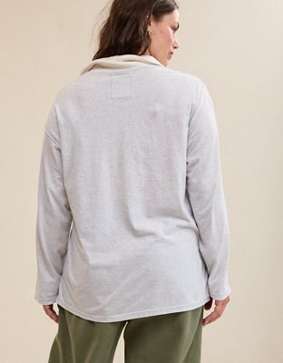 Aerie Cozy Polo Boyfriend T-Shirt