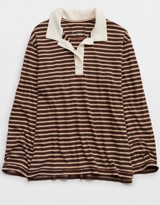 Aerie Cozy Polo Boyfriend T-Shirt