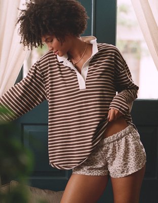 Aerie Cozy Polo Boyfriend T-Shirt