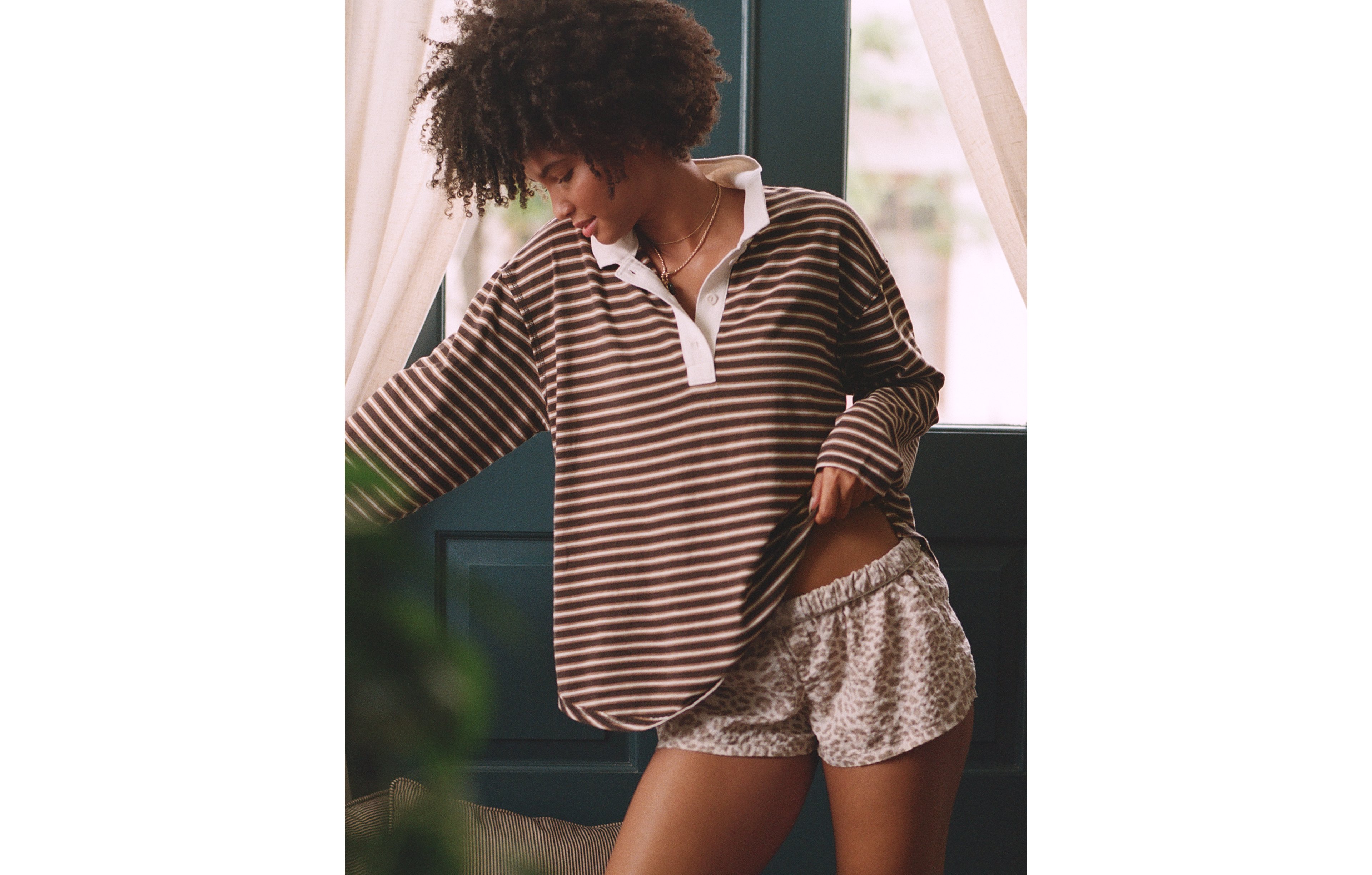 Aerie Cozy Polo Boyfriend T-Shirt